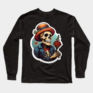 Romantic Skeleton Long Sleeve T-Shirt